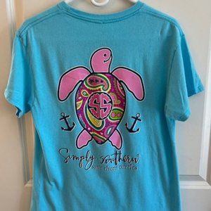 Simply Southern Collection Short Sleeve Turtle and Anchor Tee